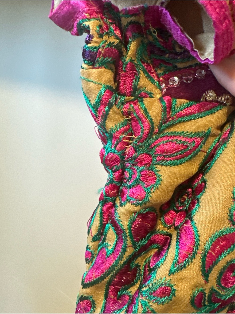 Handmade Embroidered Indian Choli Blouse | Floral Crop Top Festival Ethnic Boho - Picture 12 of 16